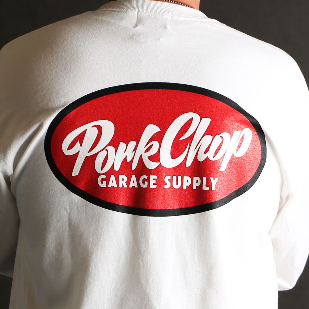 NC OVAL SCRIPT L/S TEE - WHITE / ロングスリーブTシャツ