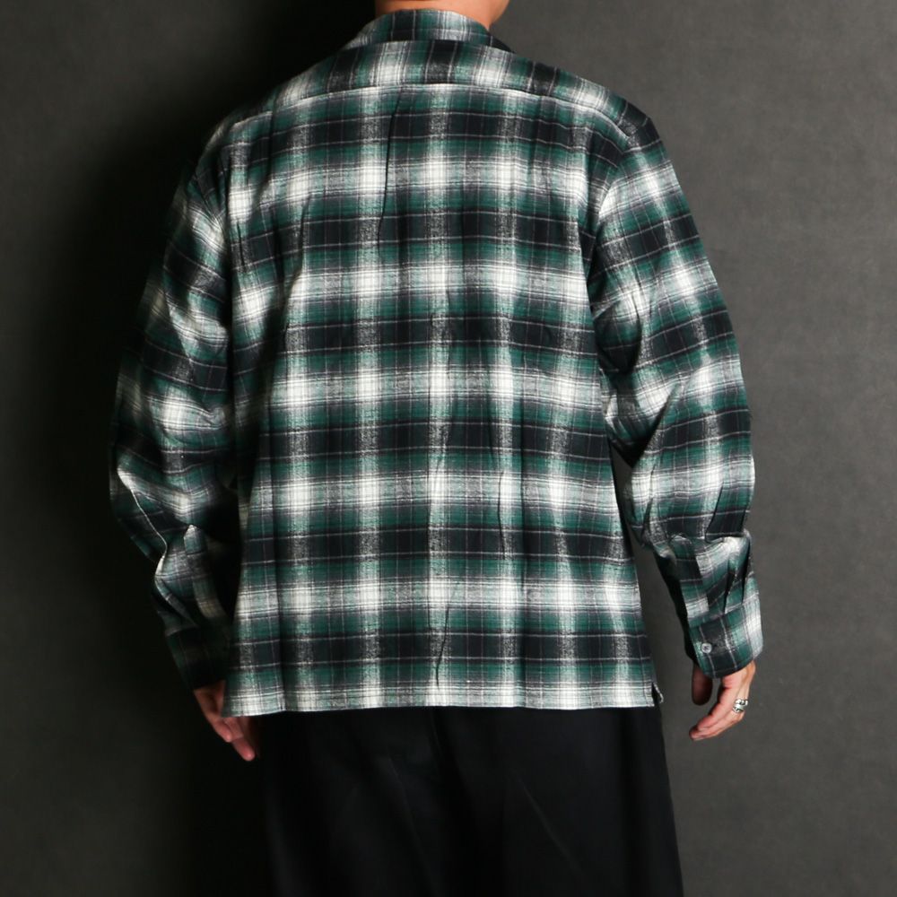Check L/S Shirt (26aw) - Green / チェックシャツ / HS-080326