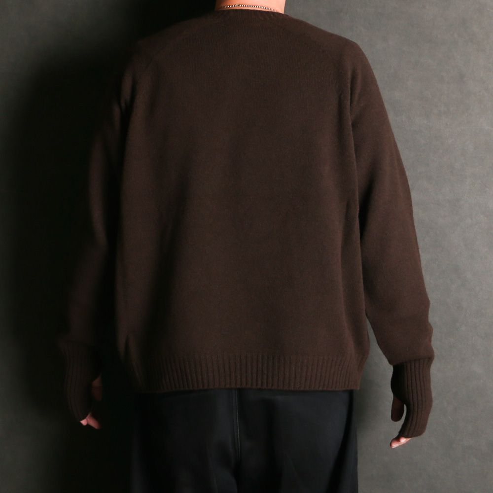 Seamless knit sweater - Wool & cashmere & silk / シームレス クルーネックセーター - ウール & カシミヤ & シルク / SN-592H