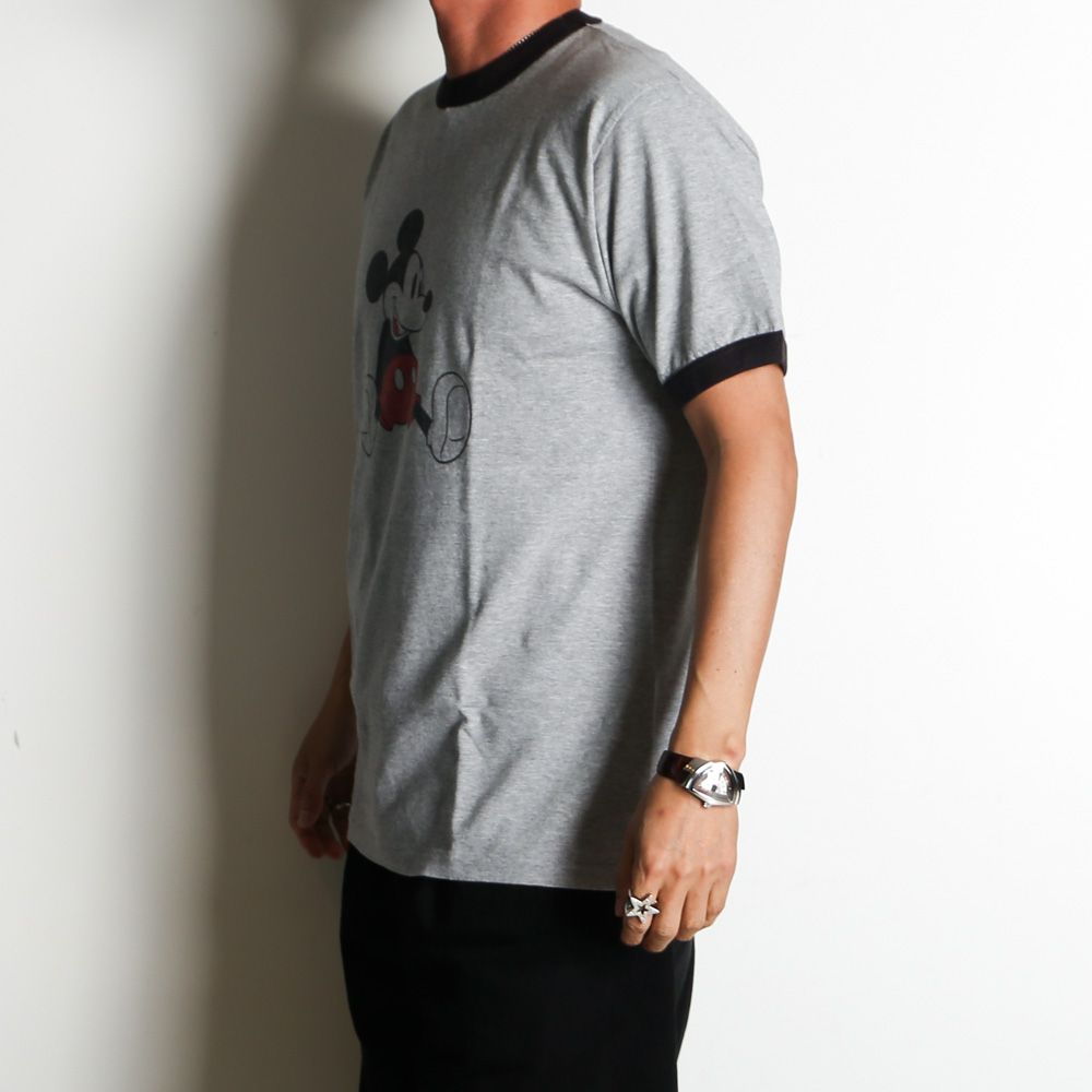 【ラスト1点-サイズXL】 Disney / SD Ringer T - Gray × Black / Tシャツ / TSOSJ110