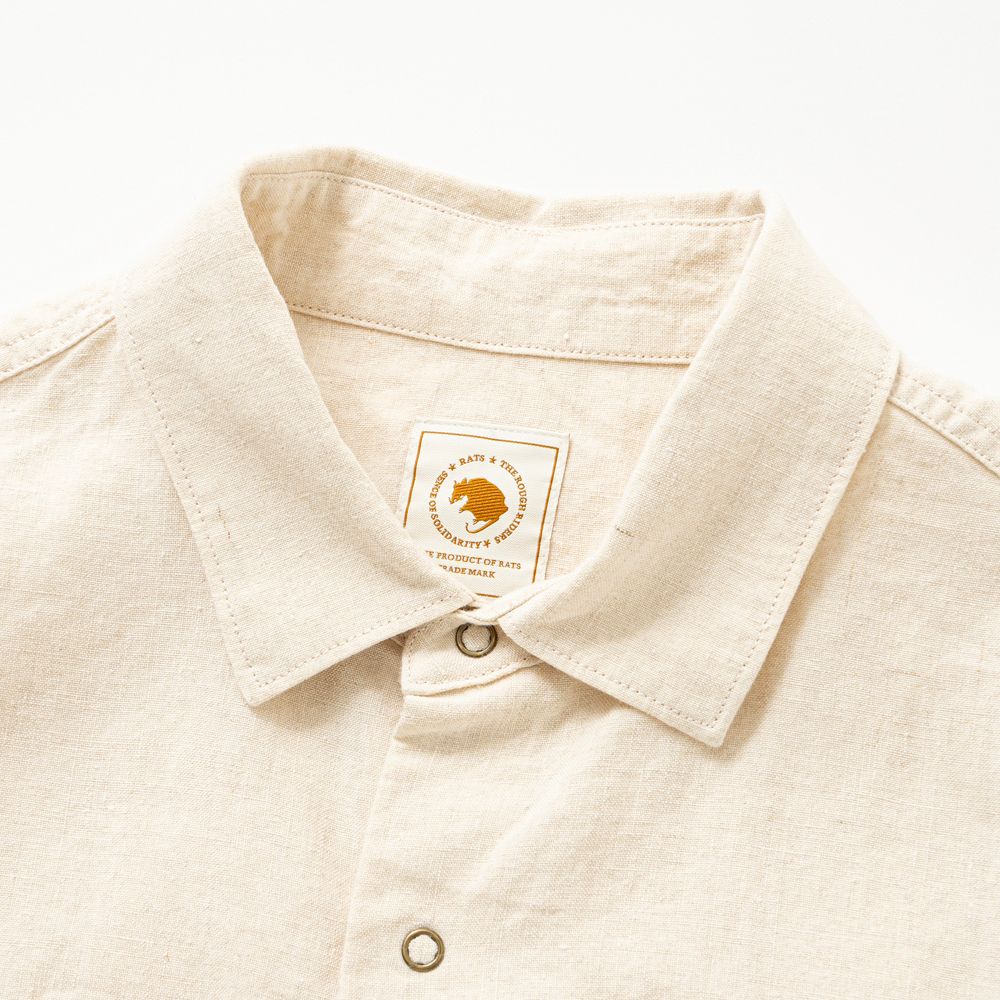 RATS - LINEN SHIRT - BEIGE / リネン シャツ / 25'RS-0409