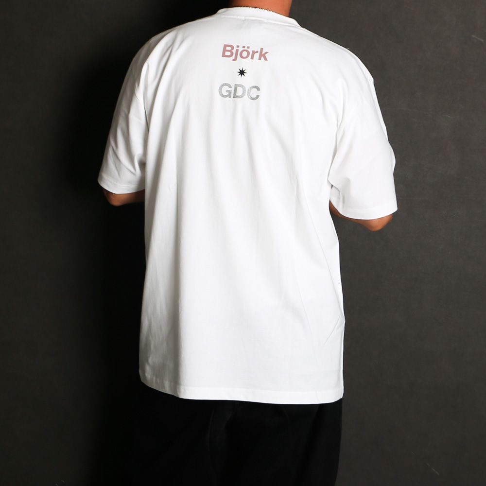 【Bjork by Kevin Cummins×GDC】 Monochrome Tee - WHITE / Tシャツ / GD0584