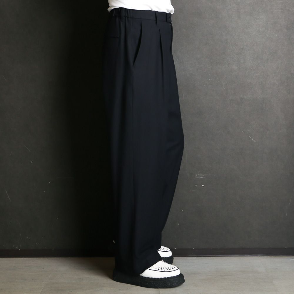 Wide Utility Trousers / ワイドトラウザー - ポリエステルレーヨン 2WAYストレッチ / SN-633A