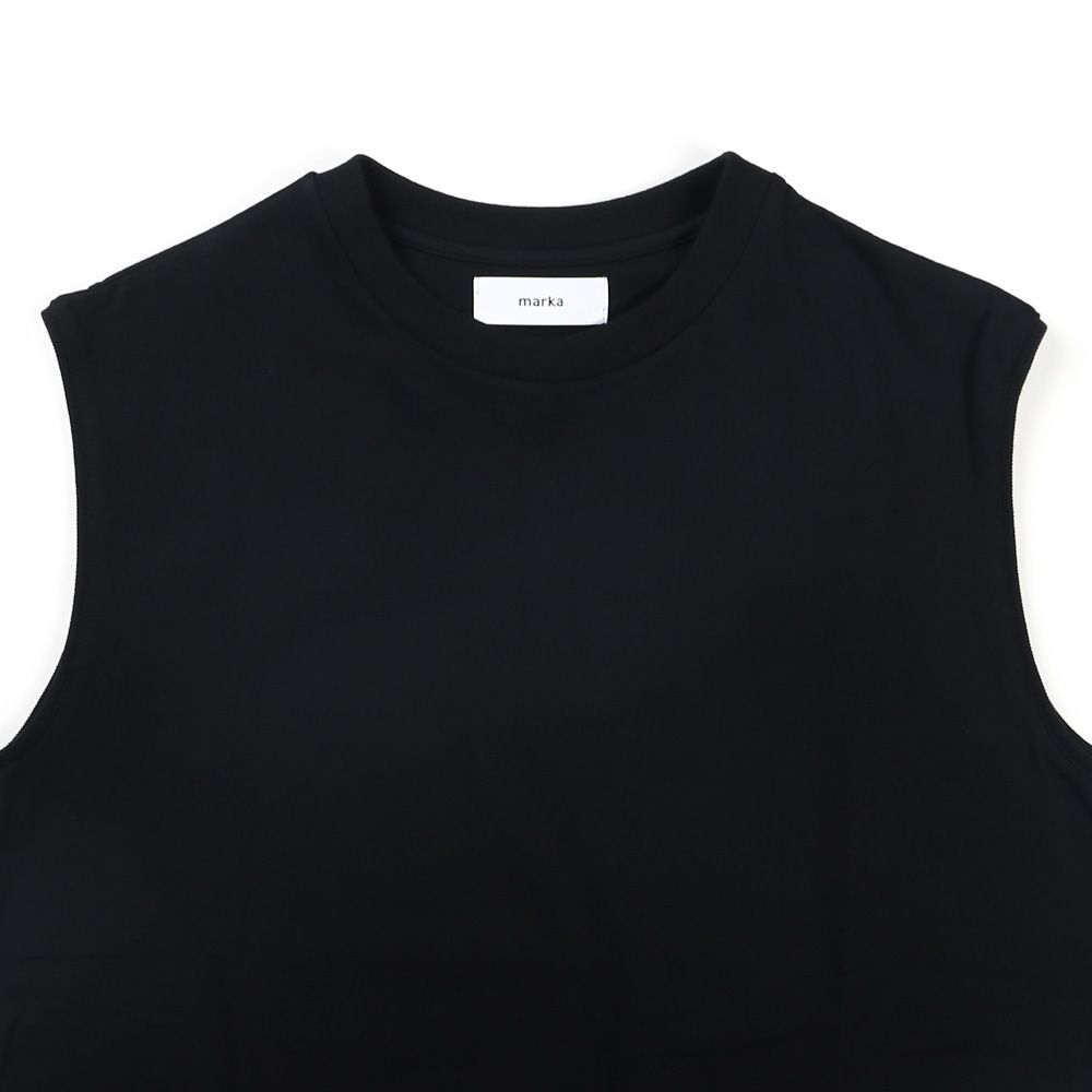 SLEEVELESS TEE - BLACK / オーガニックコットン40/2天竺 - スリーブレスTEE / M26A13CS03A