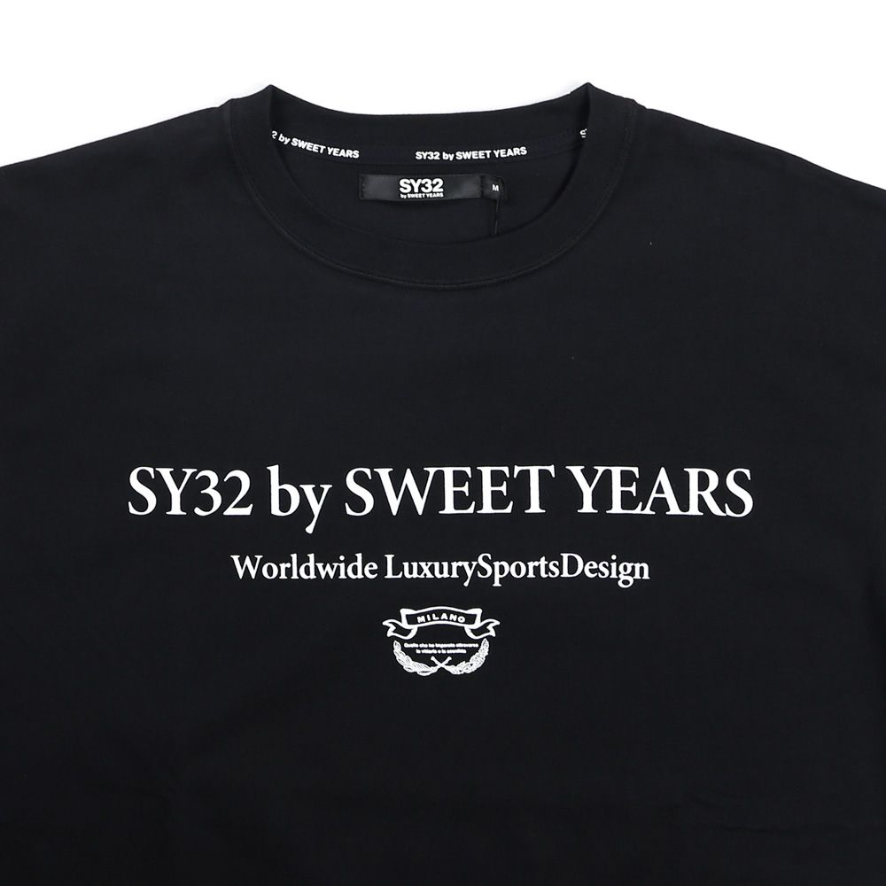 SANS SERIF LOGO L/S TEE - BLACK × WHITE / ロングスリーブTシャツ / 14178J-W