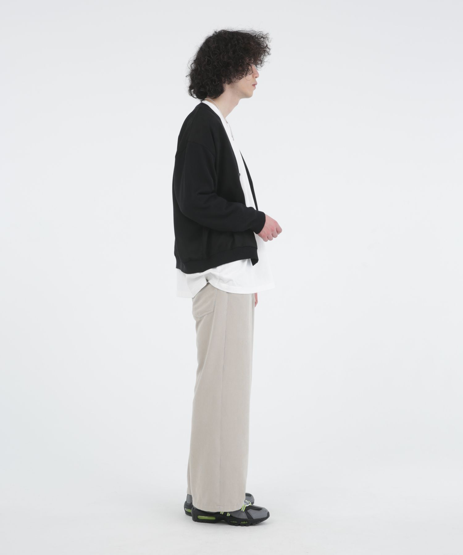 ECO SUEDE COMBI KNIT CD / エコスエード ニットカーディガン / 278208
