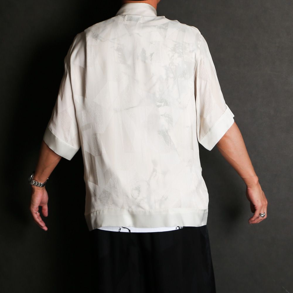 "GEOMETRIC JACQURD" RAYON CUPRA SHIRT / 半袖シャツ / TA24SS-SH059