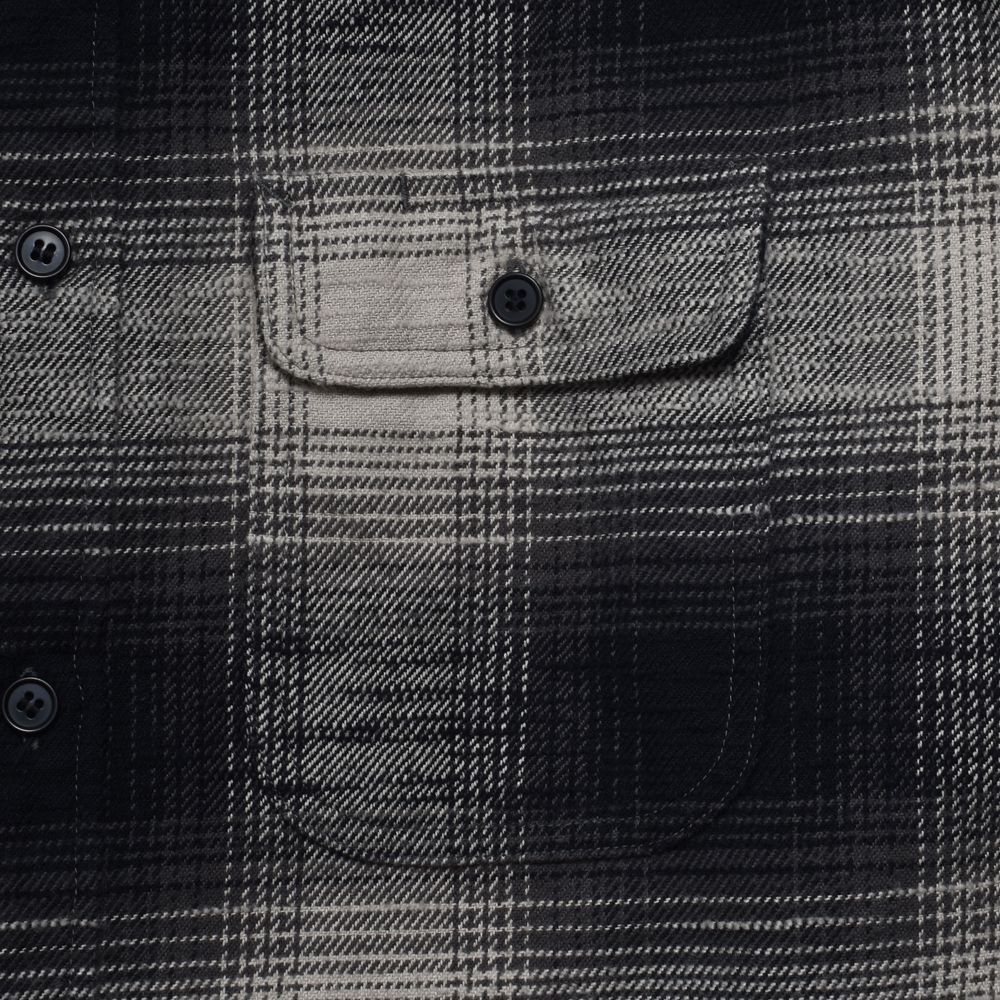 Heavy Cotton Flannel Ombre Work Shirt  - BLT / MDFBF09503