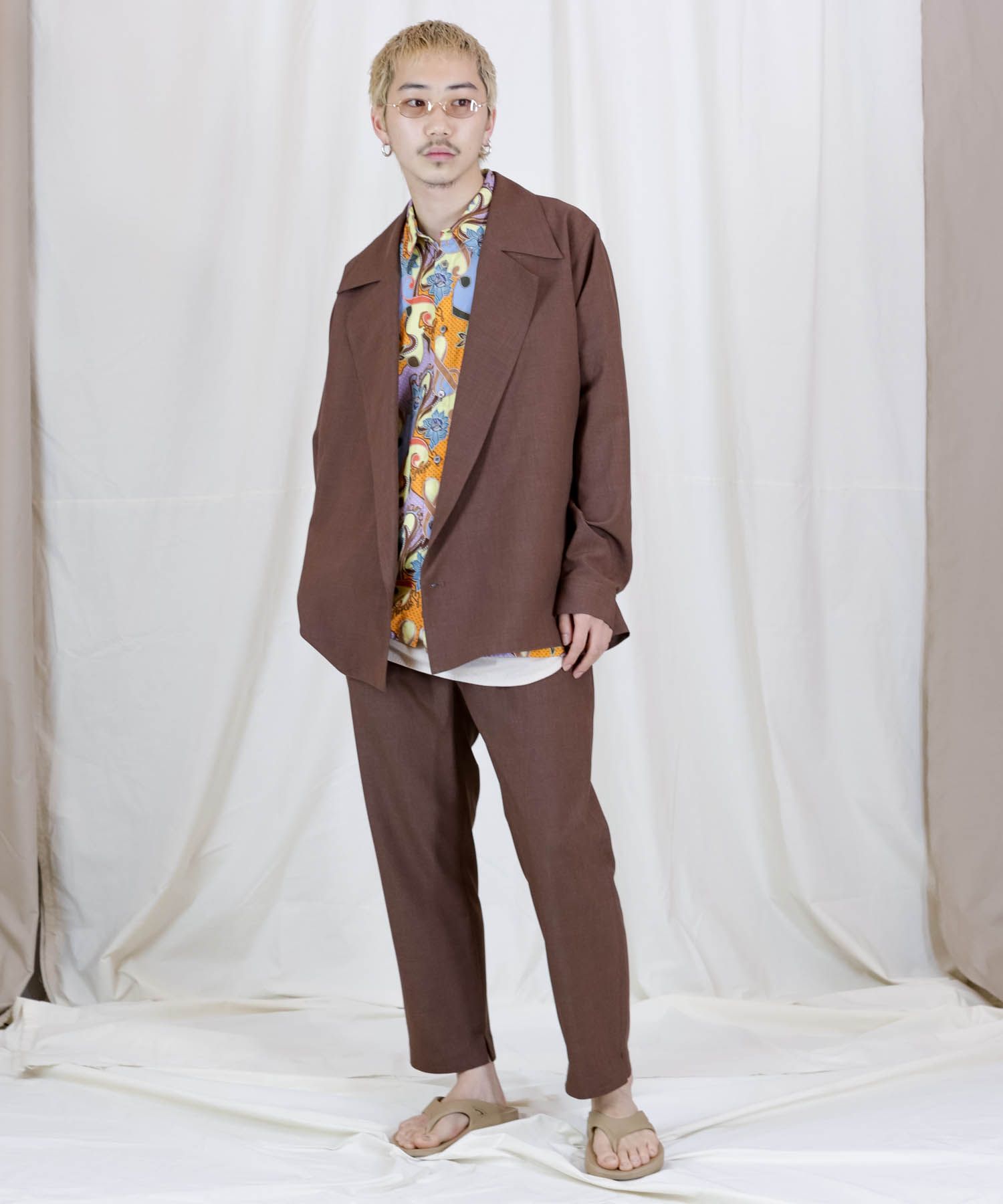 REFLAX WEATHER CLOTH PT / サイドスリット テーパードパンツ / 479102