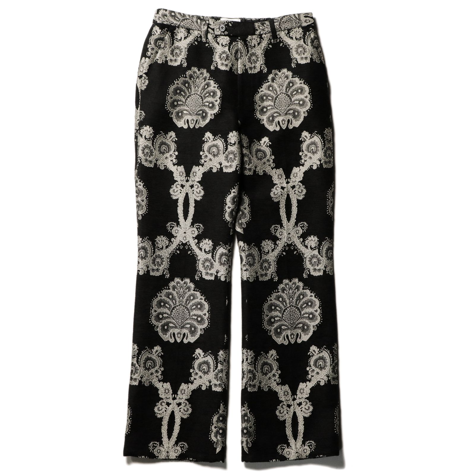 Flare fit utility trouser - Velvet jacquard / フレアパンツ - ベルベットジャガード / SN-492A