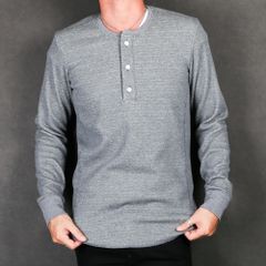henley long-T(back boa) / ボアフリース ヘンリーネックTシャツ / 7907 lj88s