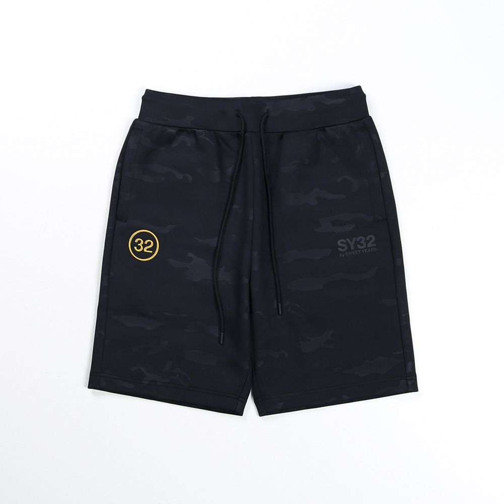 SY32 by SWEET YEARS - 【ラスト1点-サイズS】 DOUBLE KNIT EMBROIDERY LOGO SHORT PANTS  / ショートパンツ / 14117 | chemical conbination