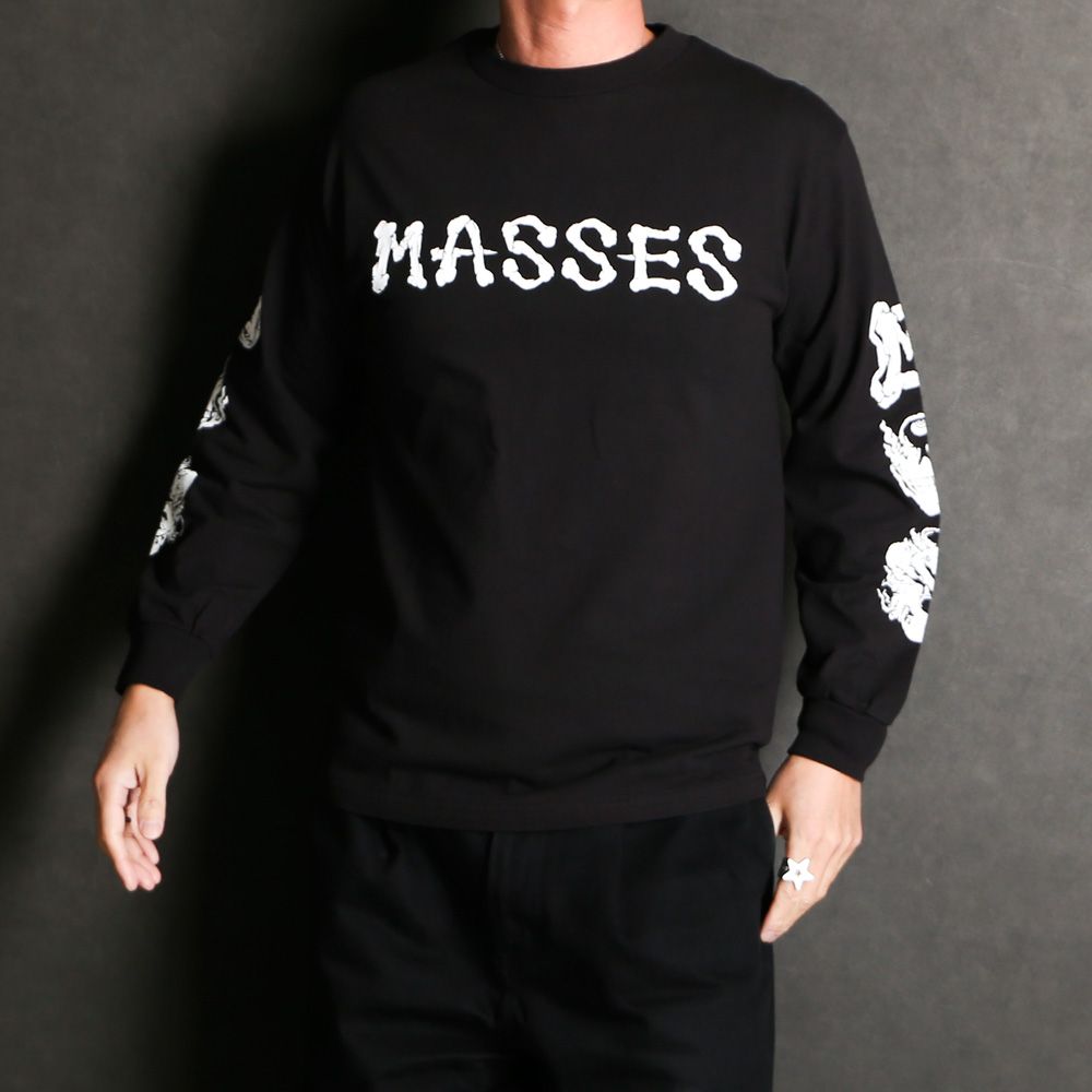 MASSES - T-SHIRT L/S BONE LOGO - Navy / ロングスリーブ Tシャツ ...