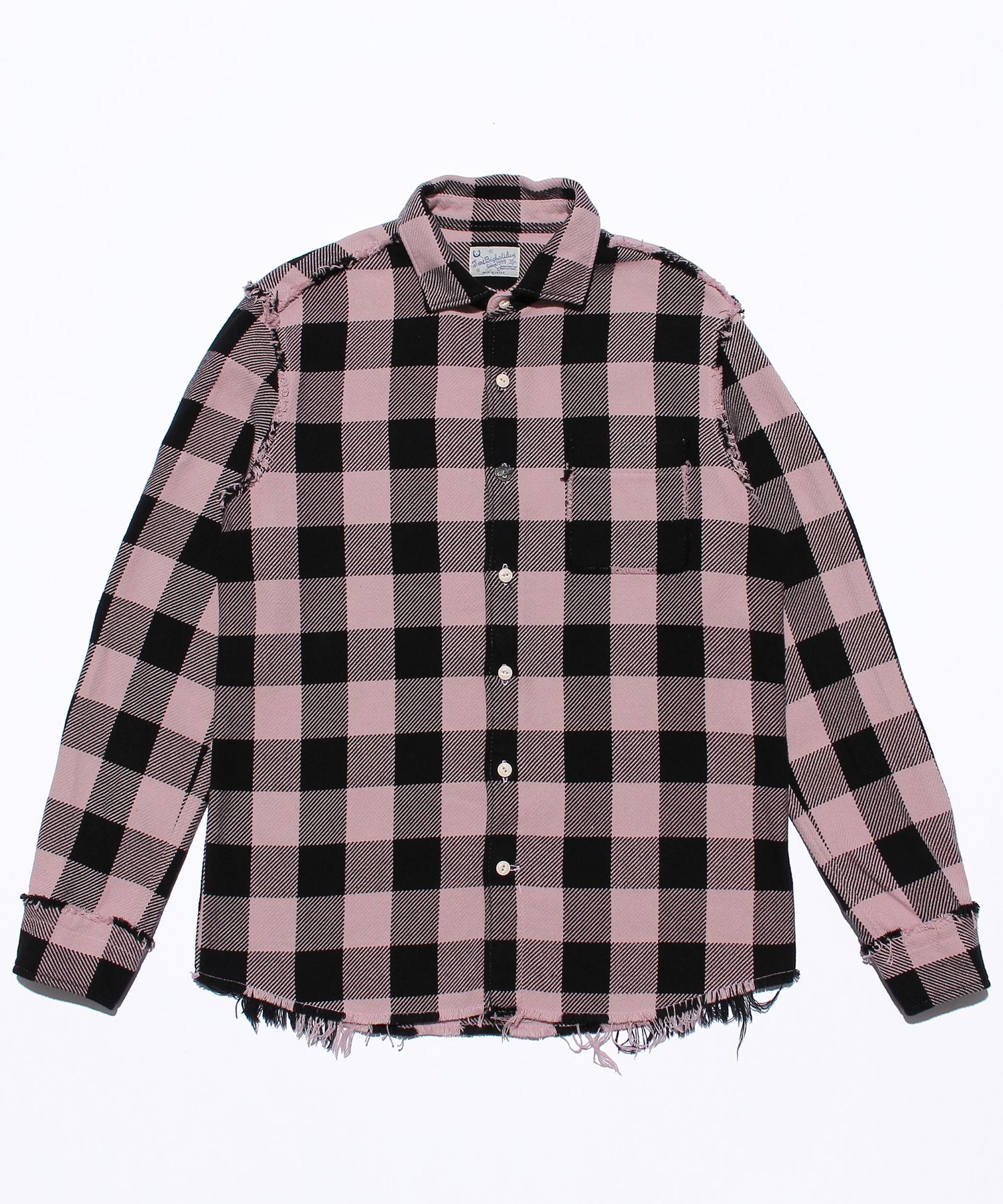 Buffalo PLAID FRINGE SHIRTS / フリンジ バッファローチェック シャツ / TSH-F2105