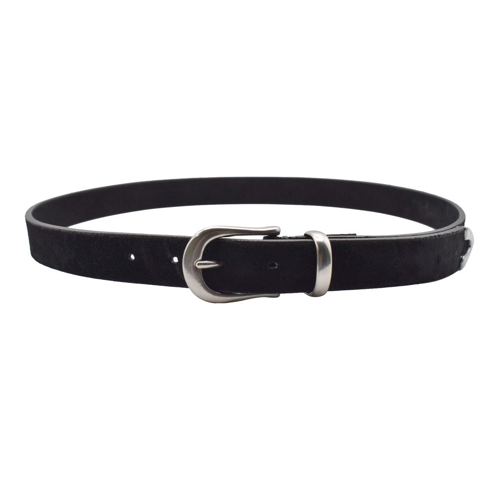 Thick Velour Western Belt - BLK / LBT-018