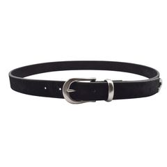 Thick Velour Western Belt - BLK / LBT-018