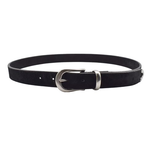 Thick Velour Western Belt - BLK / LBT-018