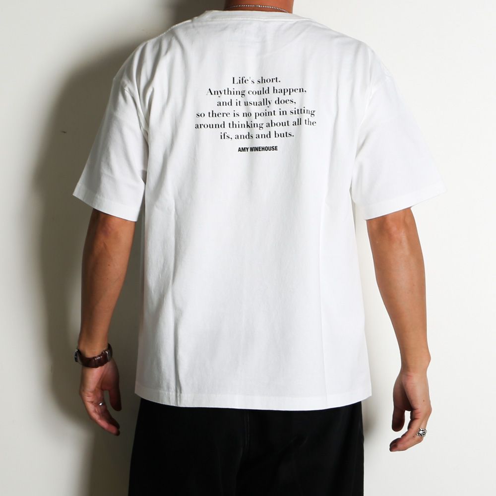 Amy Winehouse "Profile" Photo S/S Tee - WHT / MND-AMW001
