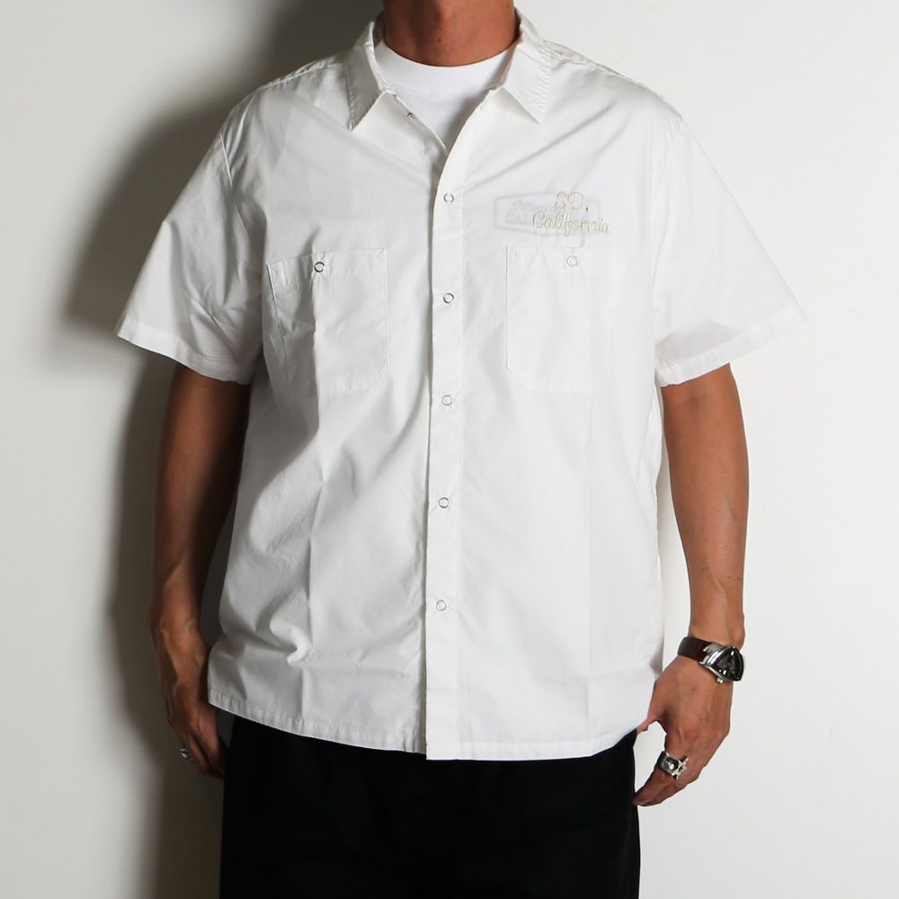 SD Dress Work Shirt SS - White / ワークシャツ / SHOSD220