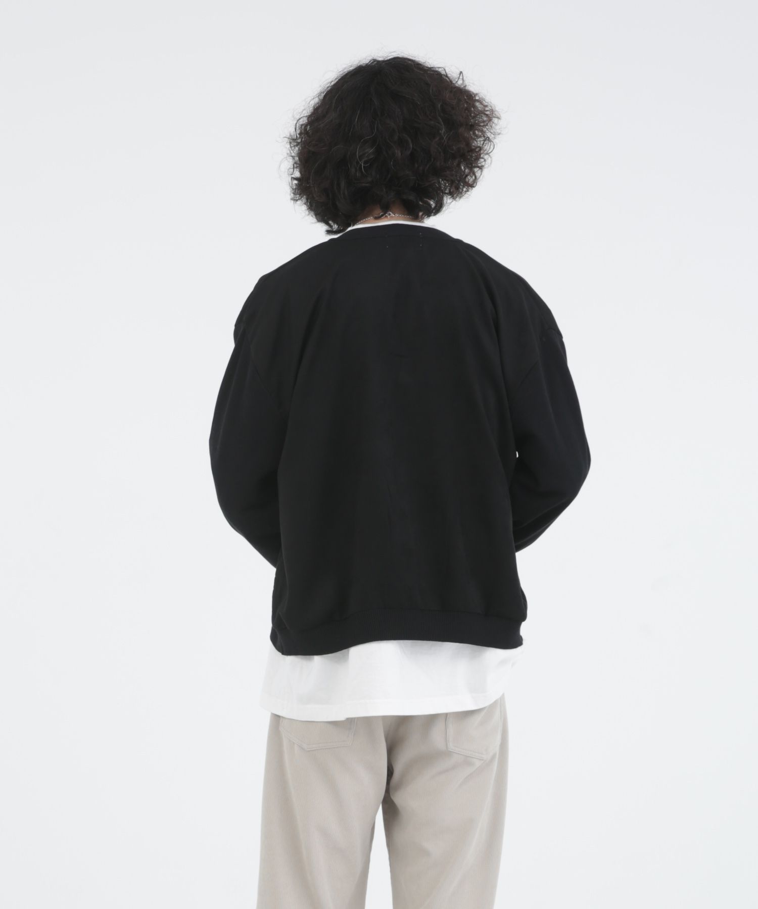 ECO SUEDE COMBI KNIT CD / エコスエード ニットカーディガン / 278208
