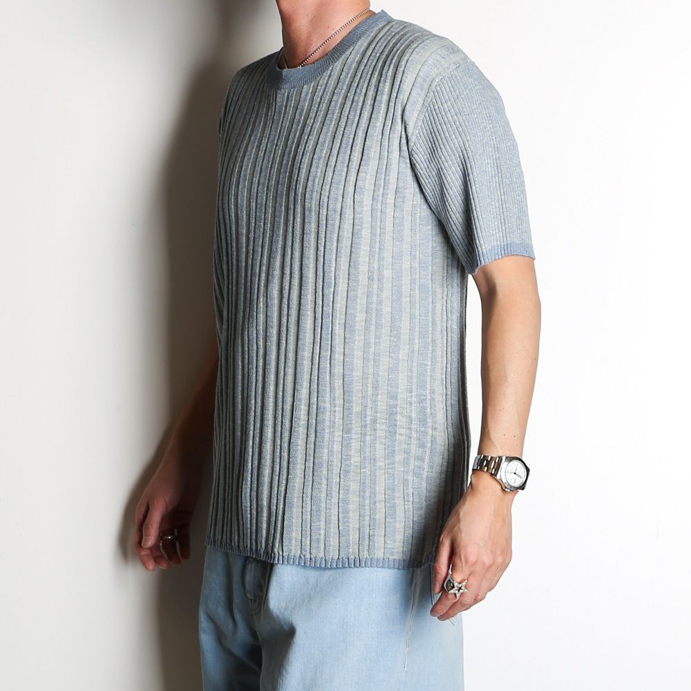 "RIB KNIT" T-SHIRTS / サマーニット Tシャツ / TA23SS-KN150