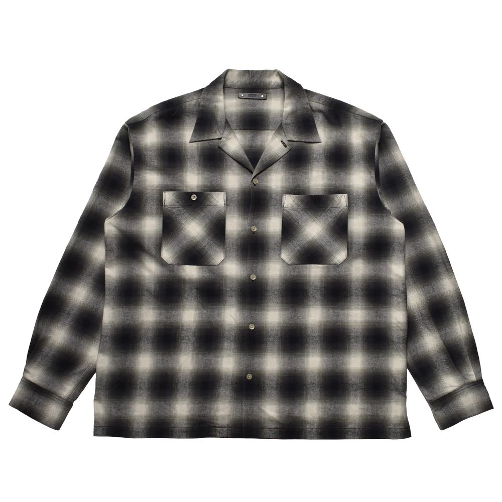 C.Flannel Ombre Open Collar SH - BLT / 2509-5004