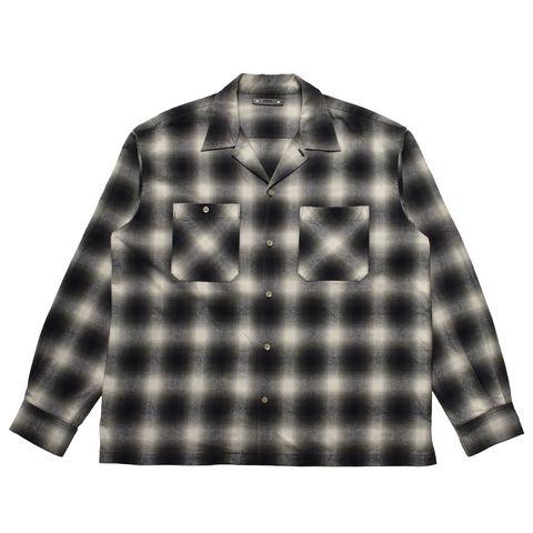 C.Flannel Ombre Open Collar SH - BLT / 2509-5004