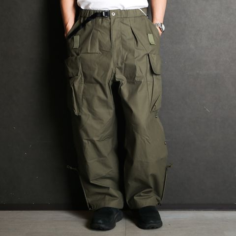 【ラスト1点-サイズ1-2】 THE CHANGING LENGTH / HEM DEFORMED CARGO PANTS - OLIVE / 2501017