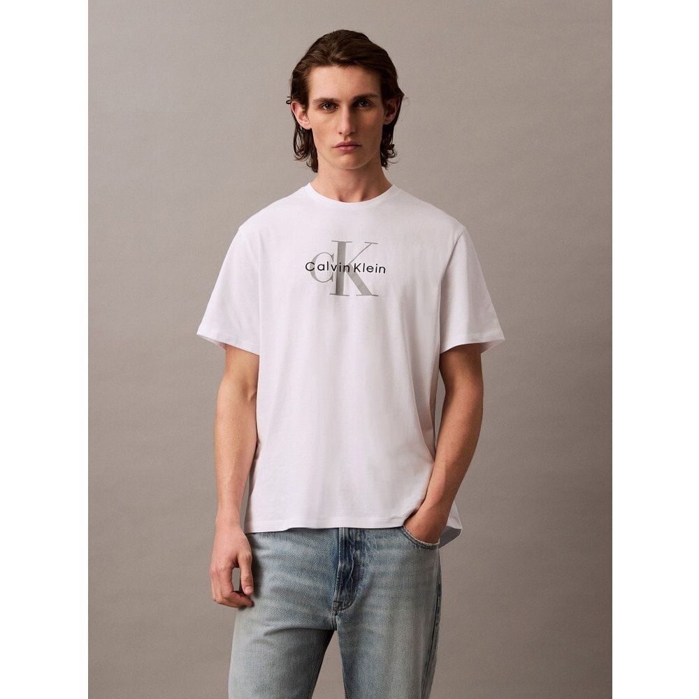 Calvin Klein Jeans - SS HERO MONOLOGO TEE - WHITE / Tシャツ