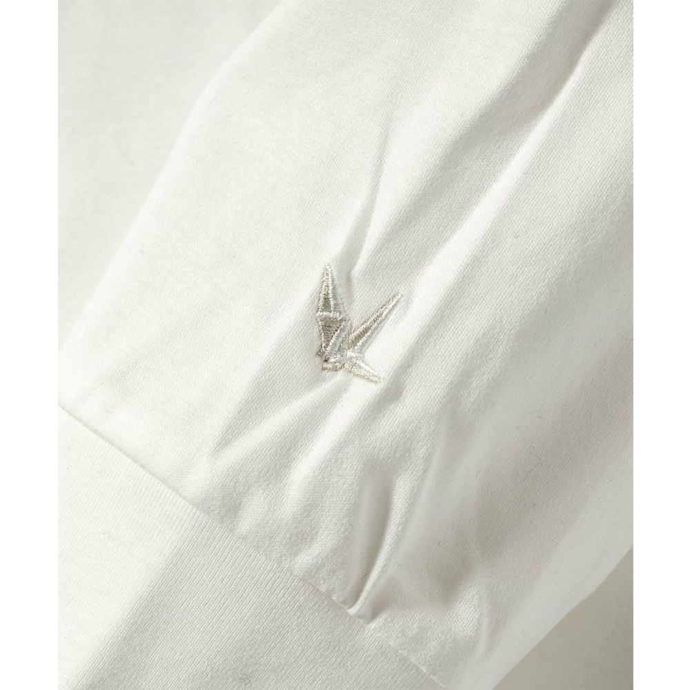 HENLEY NECK SUPER MERCERIZED LONG SLEEVE T-SHIRT - WHITE / ダブルシルケット ヘンリーネック ロングスリーブTシャツ / UST-24058