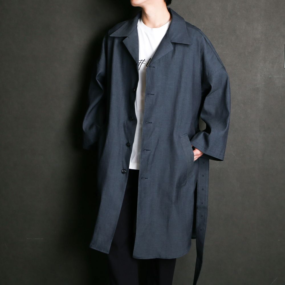 superNova. - 【ラスト1点-サイズM】 Belted shop coat - 7oz tencel