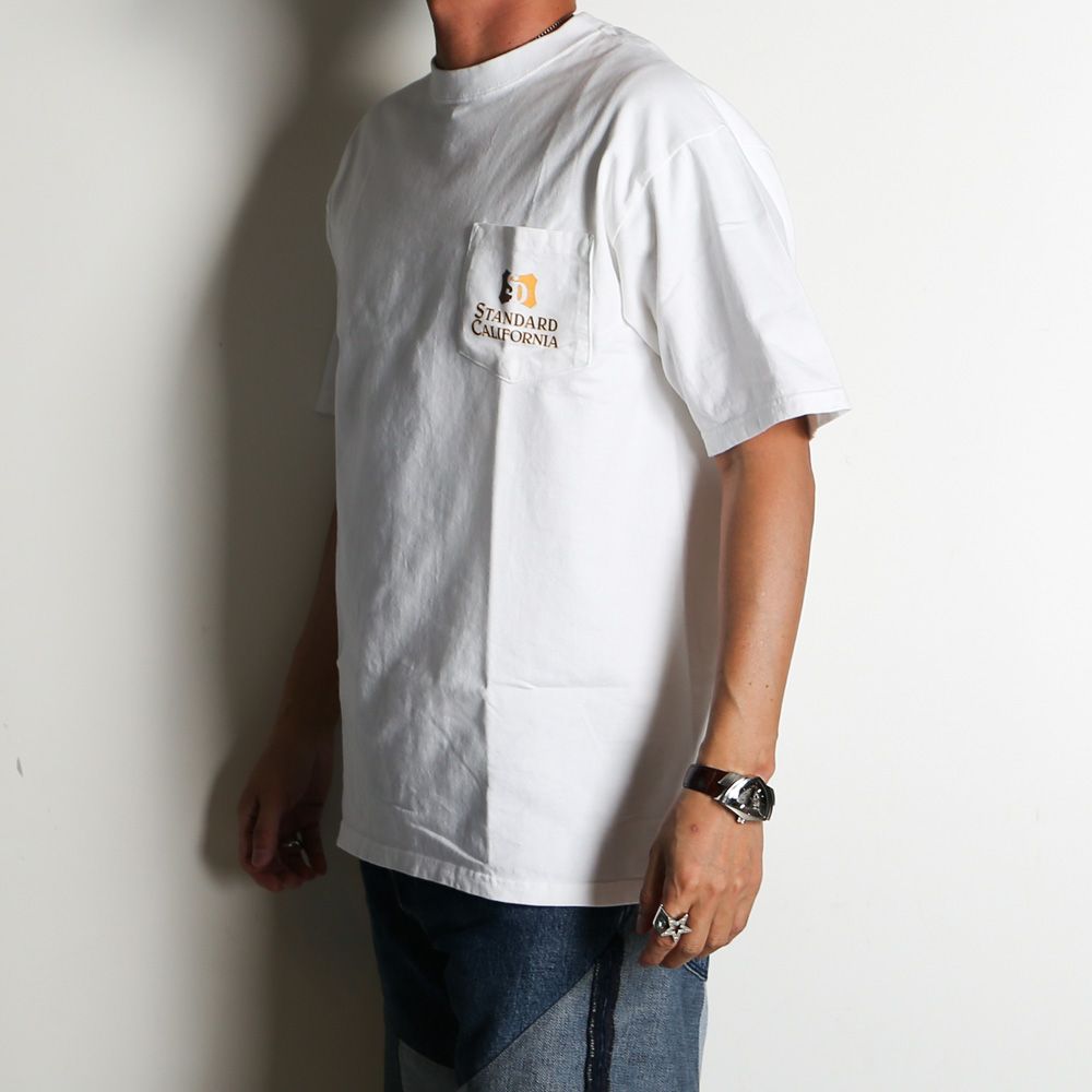 SD Heavyweight Shield Logo Pocket T - White / Tシャツ / TSOAF100