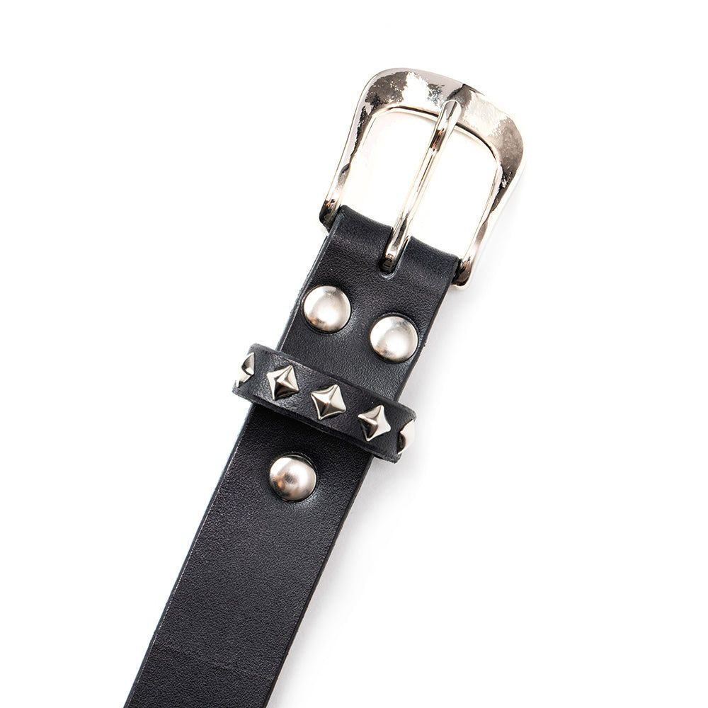 CALEE - STUDS LEATHER NARROW BELT / スタッズ ベルト / CL-24SS018LE | chemical  conbination