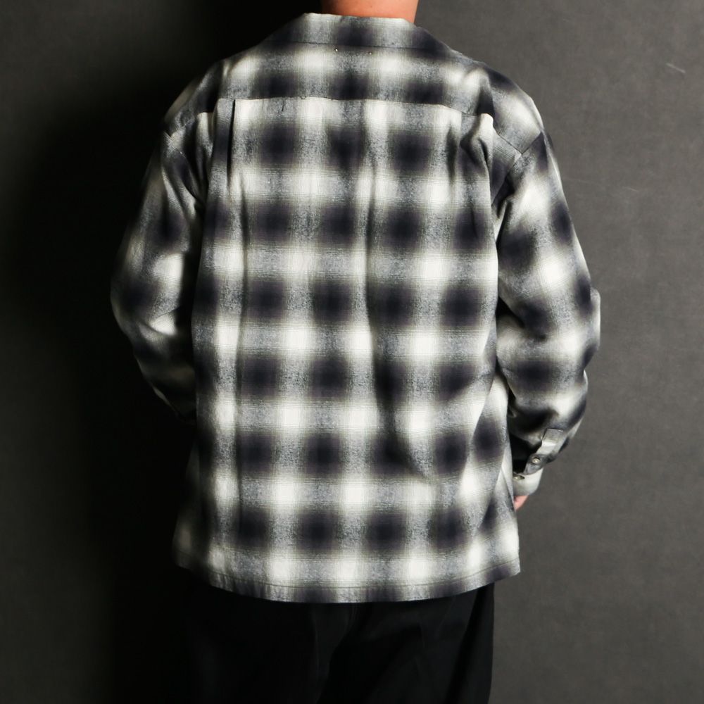 C.Flannel Ombre Open Collar SH - BLT / 2509-5004