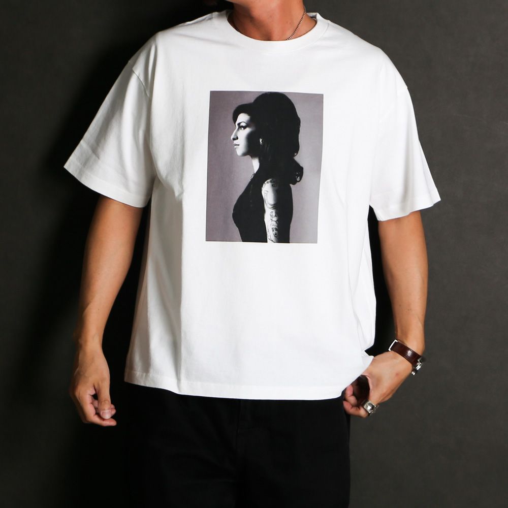Amy Winehouse "Profile" Photo S/S Tee - WHT / MND-AMW001
