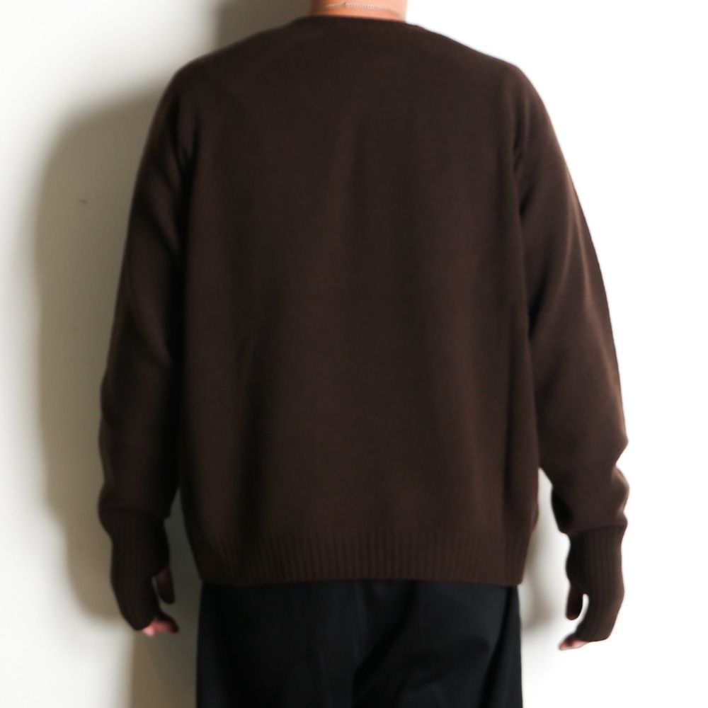 Seamless knit sweater - Wool & cashmere & silk / シームレス クルーネックセーター - ウール & カシミヤ & シルク / SN-592H