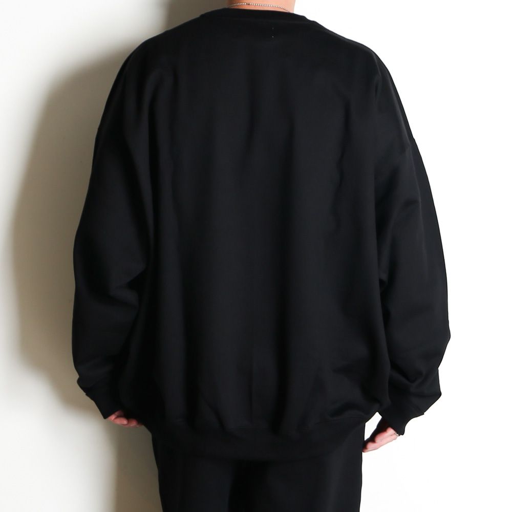 HUGE SWEAT - BLACK / オーガニックコットンヘビー吊裏毛 - ヒュージスウェット / A26A09CS01C