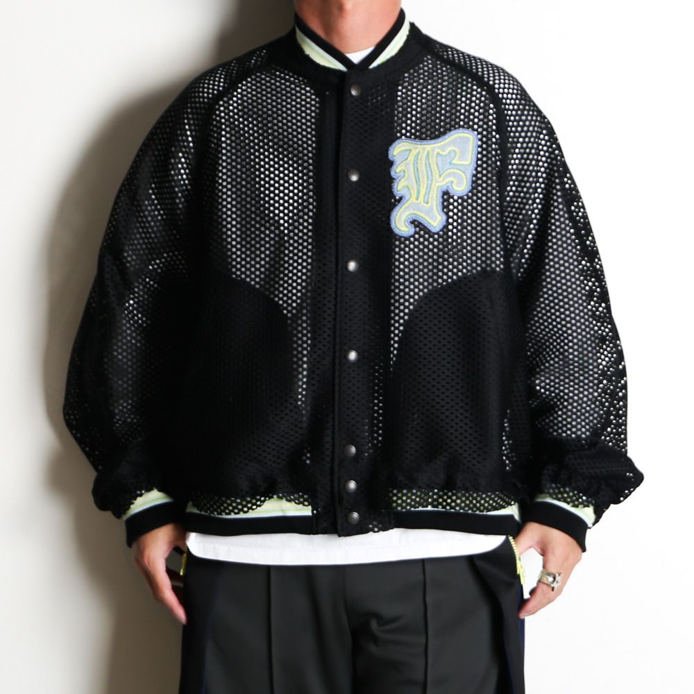 FACETASM - MESH STADIUM JACKET - BLACK / スタジアム