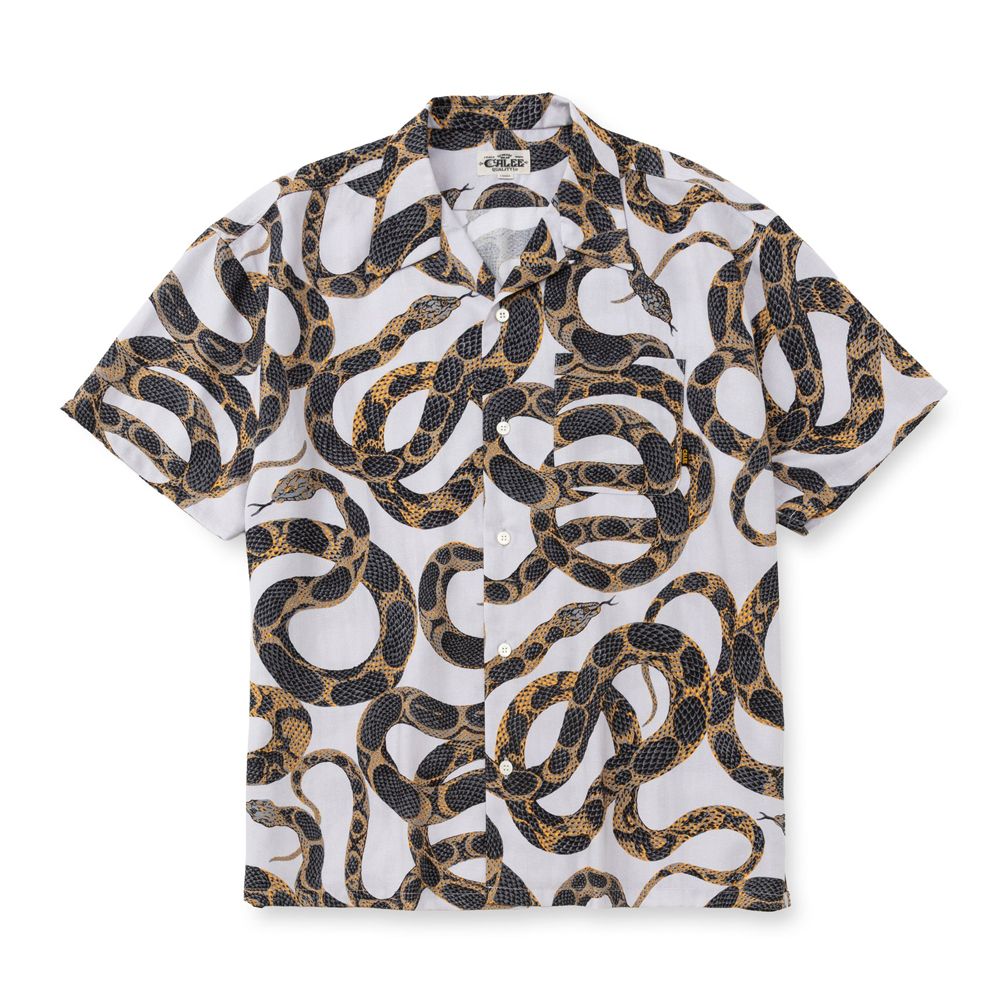 ALLOVER SNAKE PATTERN S/S SH / スネークパターン オープンカラーシャツ / CL-26SS007ULT