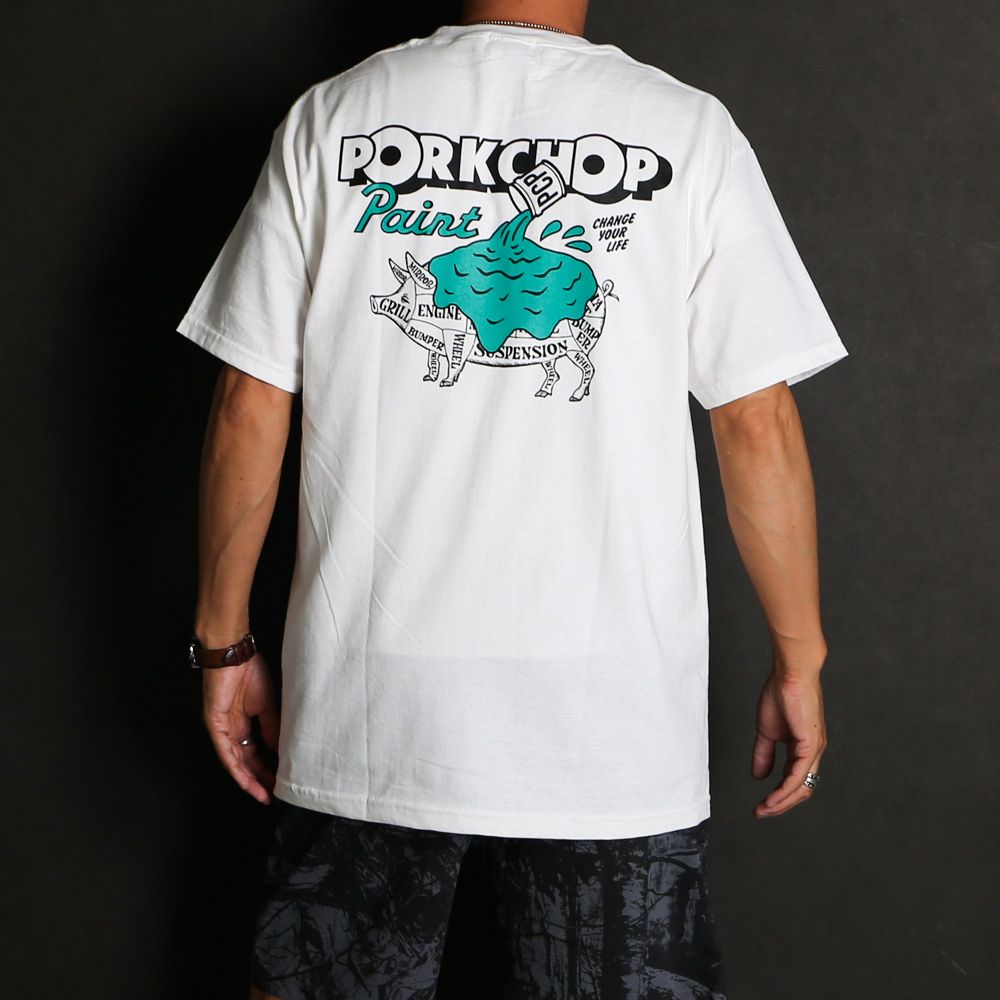 PORKCHOP ポークチョップ ポークバックT 新品未使用 XL Tシャツ PORKCHOP GARAGE SUPPLY - PORK BACK TEE (BLACK) / ポークバック ロゴ