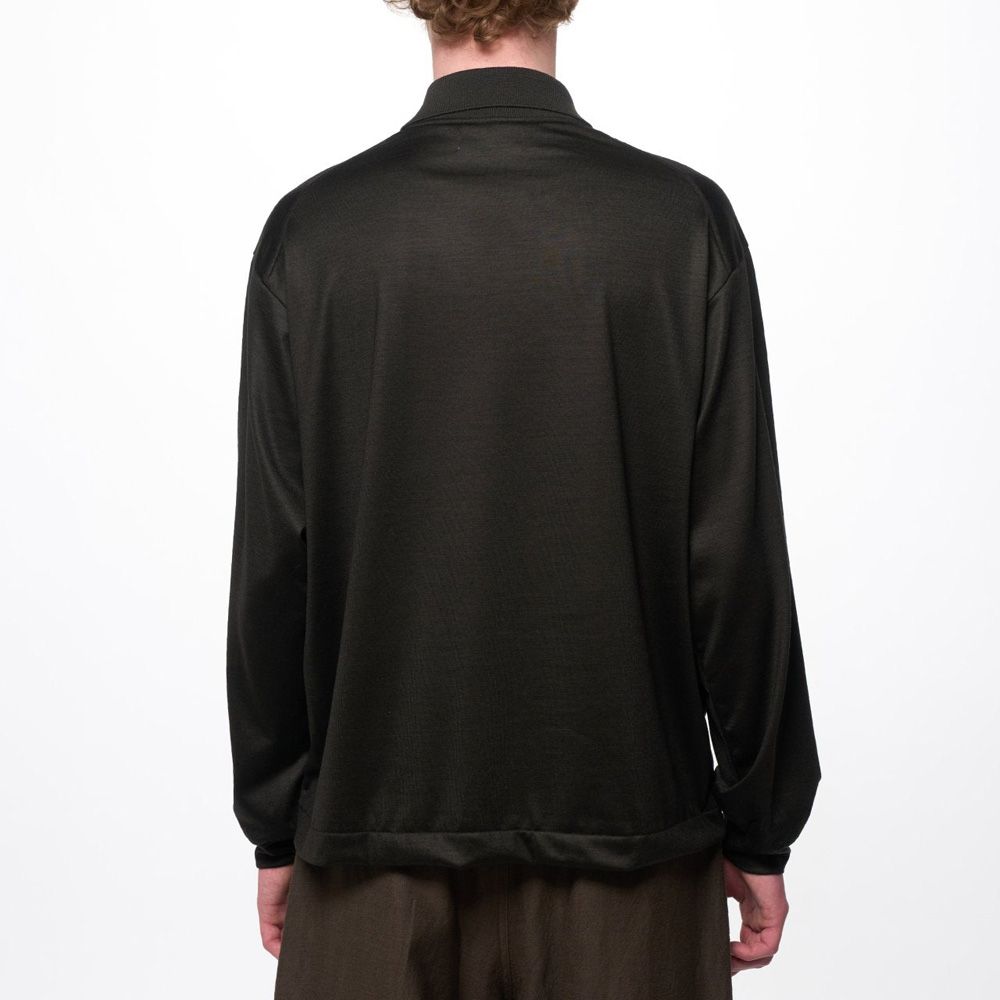 Shirt Cardigan - Dark Olive / スーパー100sウォッシャブルウール天竺 - シャツカーディガン / M26C15CS01C