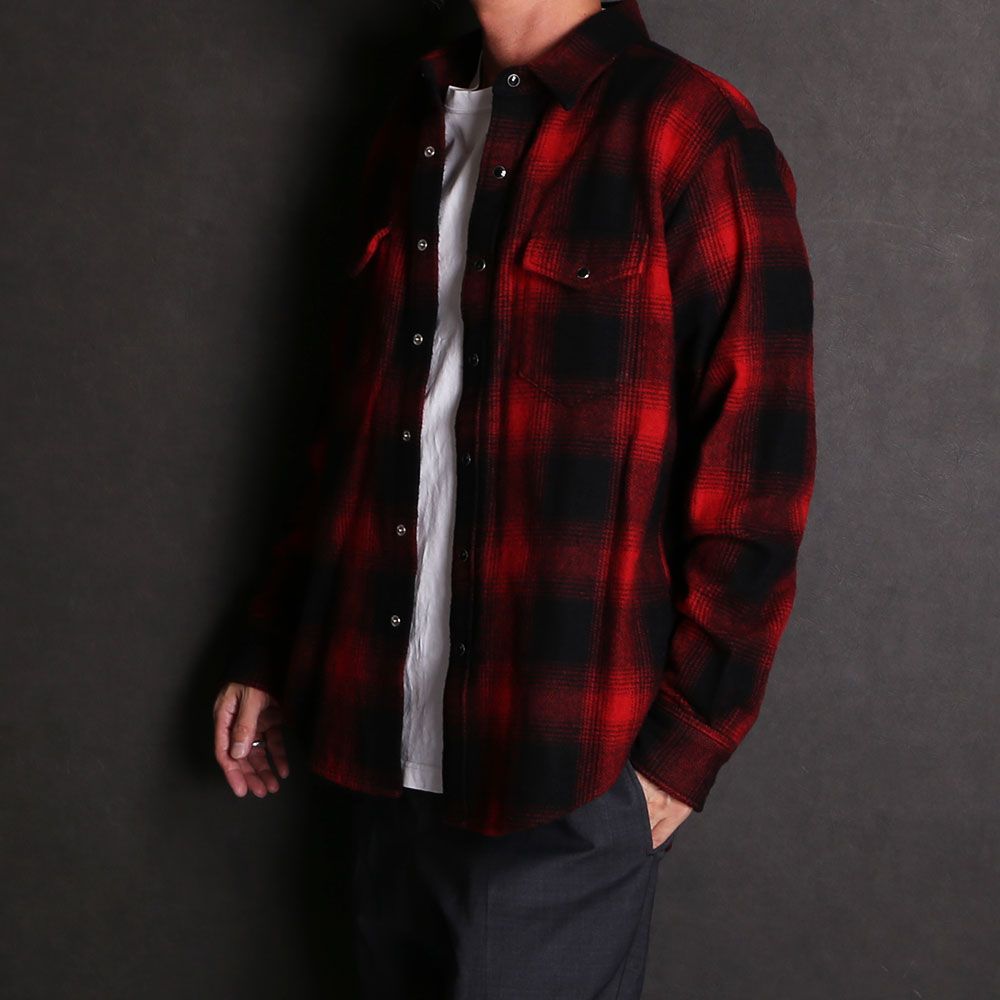 MINEDENIM - Ombre Check Flannel RF Western SH / 2310-5001