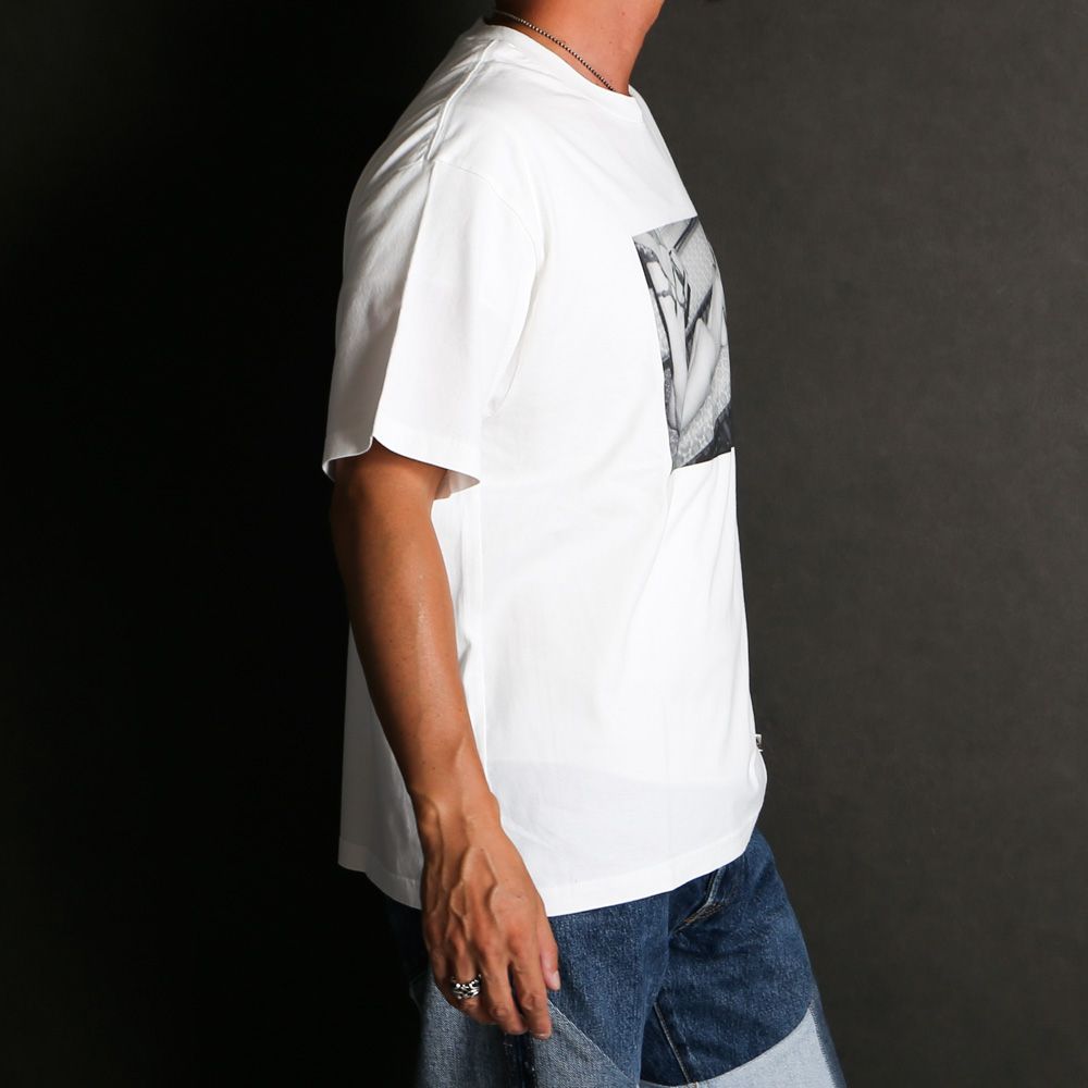 MINEDENIM×Stie-lo Jonathan Leder Tシャツ 白 MINEDENIM Jonathan Leder × Stie-lo 