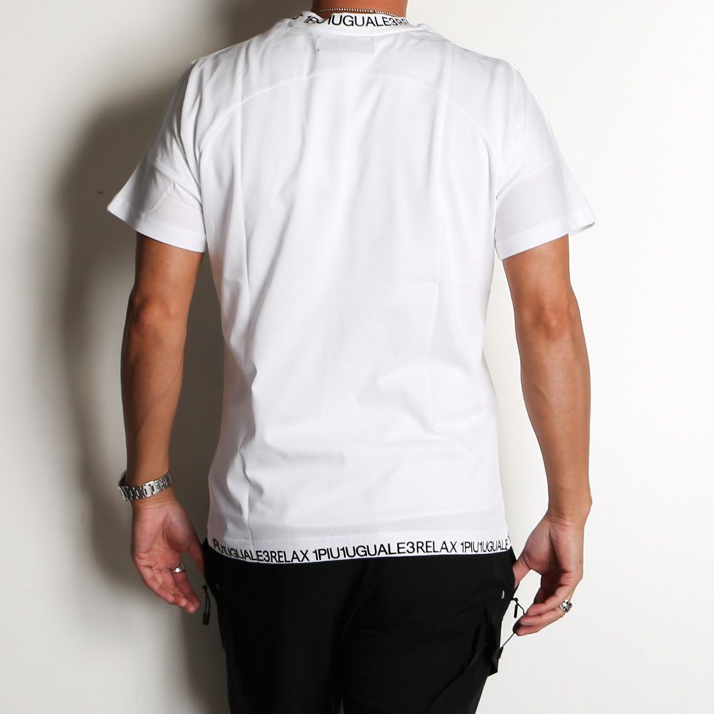 COLLAR LOGO T-SHIRT - WHITE / ネックロゴ Tシャツ / UST-24014
