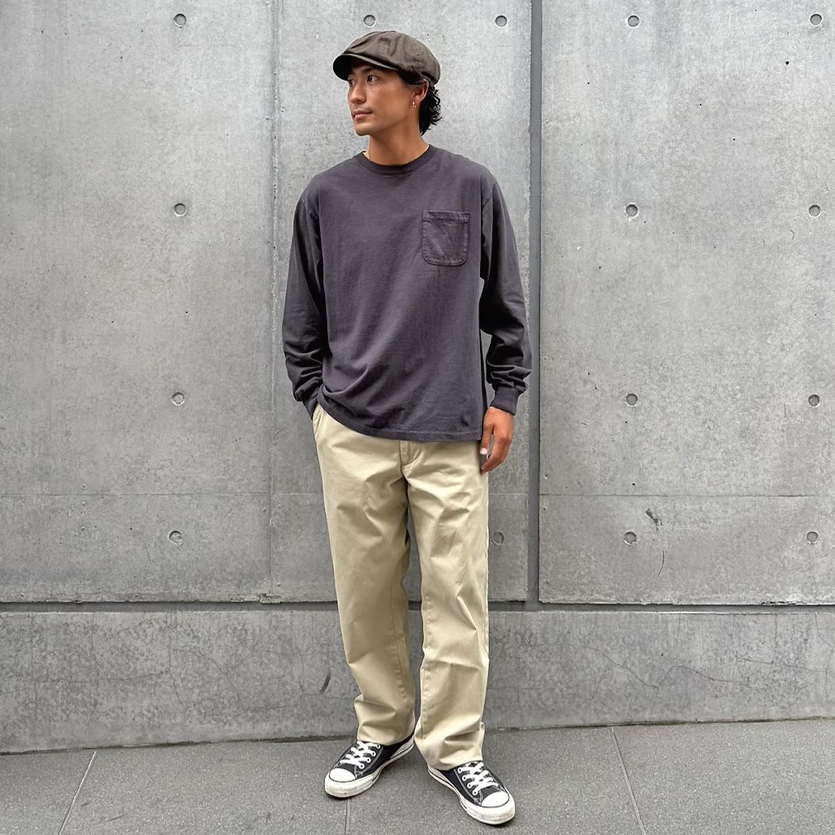 SD Chino Pants ST Vintage Wash - Beige / ストレートシルエット チノパンツ / BTKPB270