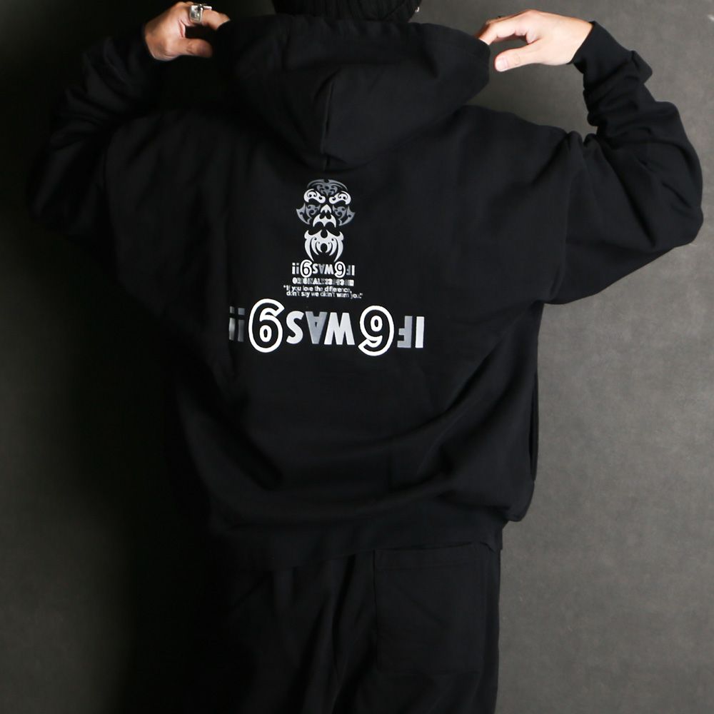 【ラスト1点-サイズM】 " HIDEANDSEEK × Toru Nishiura " / The H&S Hooded Sweat Shirt - BLK / プルオーバーパーカー / H30th-010226