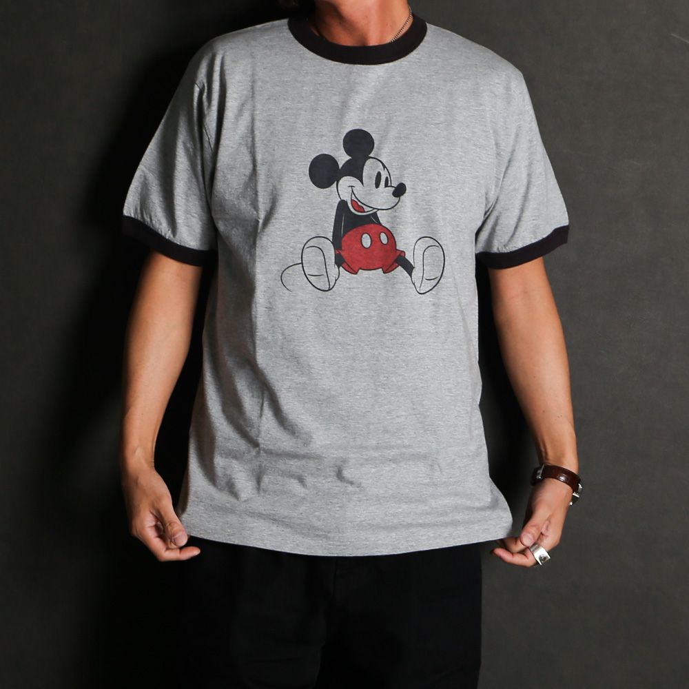 【ラスト1点-サイズXL】 Disney / SD Ringer T - Gray × Black / Tシャツ / TSOSJ110