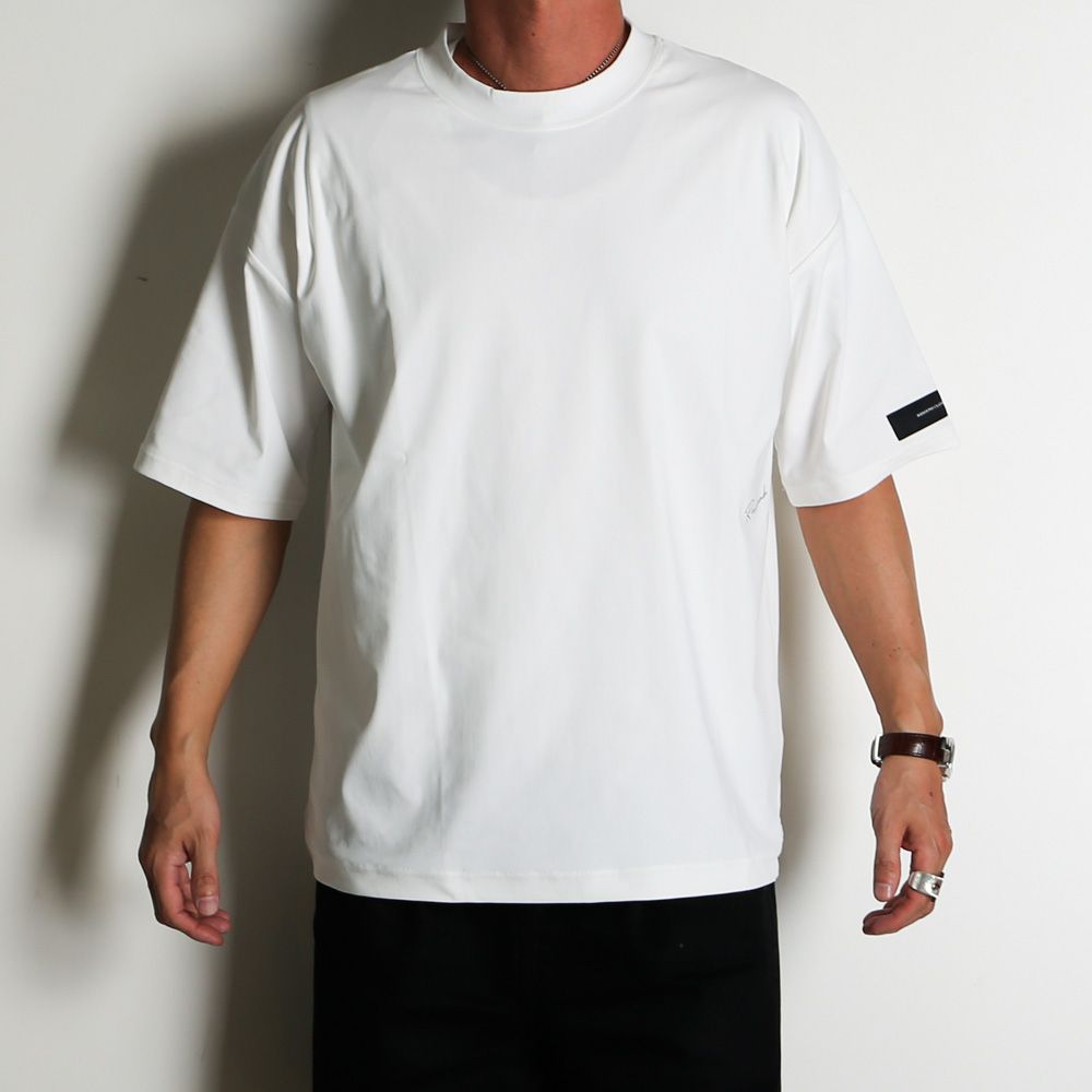 SIDE RC OVER TEE - WHITE / オーバーサイズ ナイロンTシャツ / RC39-T-004