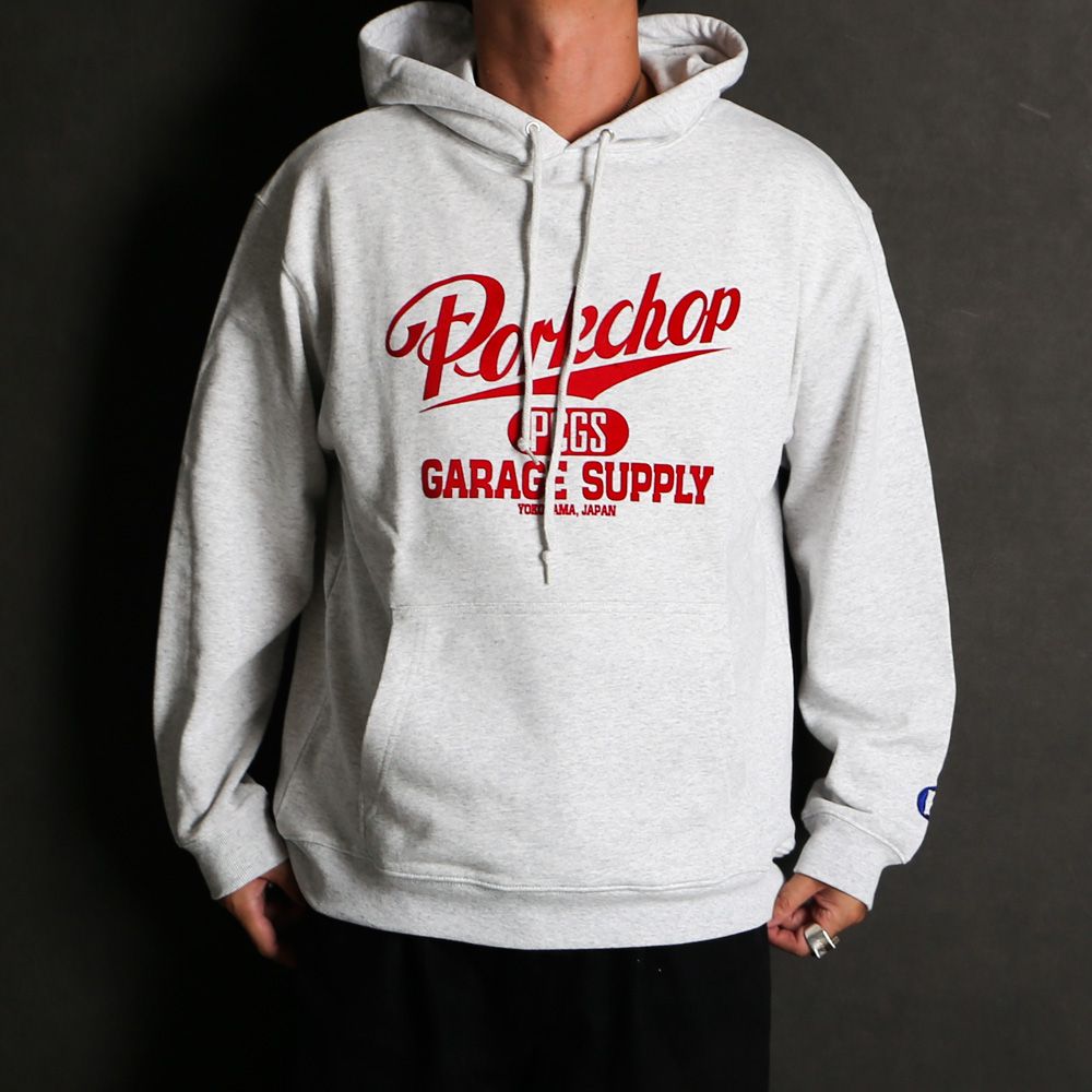 SCRIPT COLLEGE HOODIE - ASH / プルオーバーパーカー