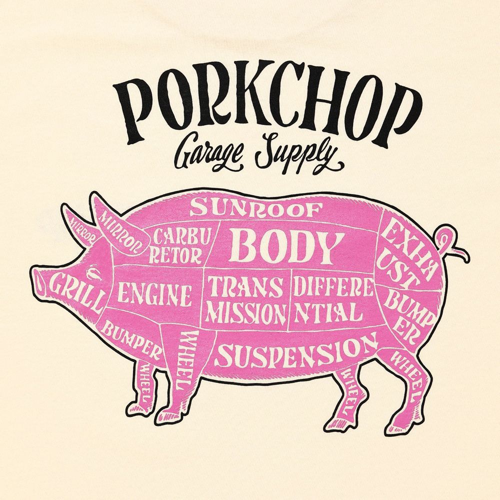 PORK BACK TEE - CREAM / ショートスリーブTシャツ